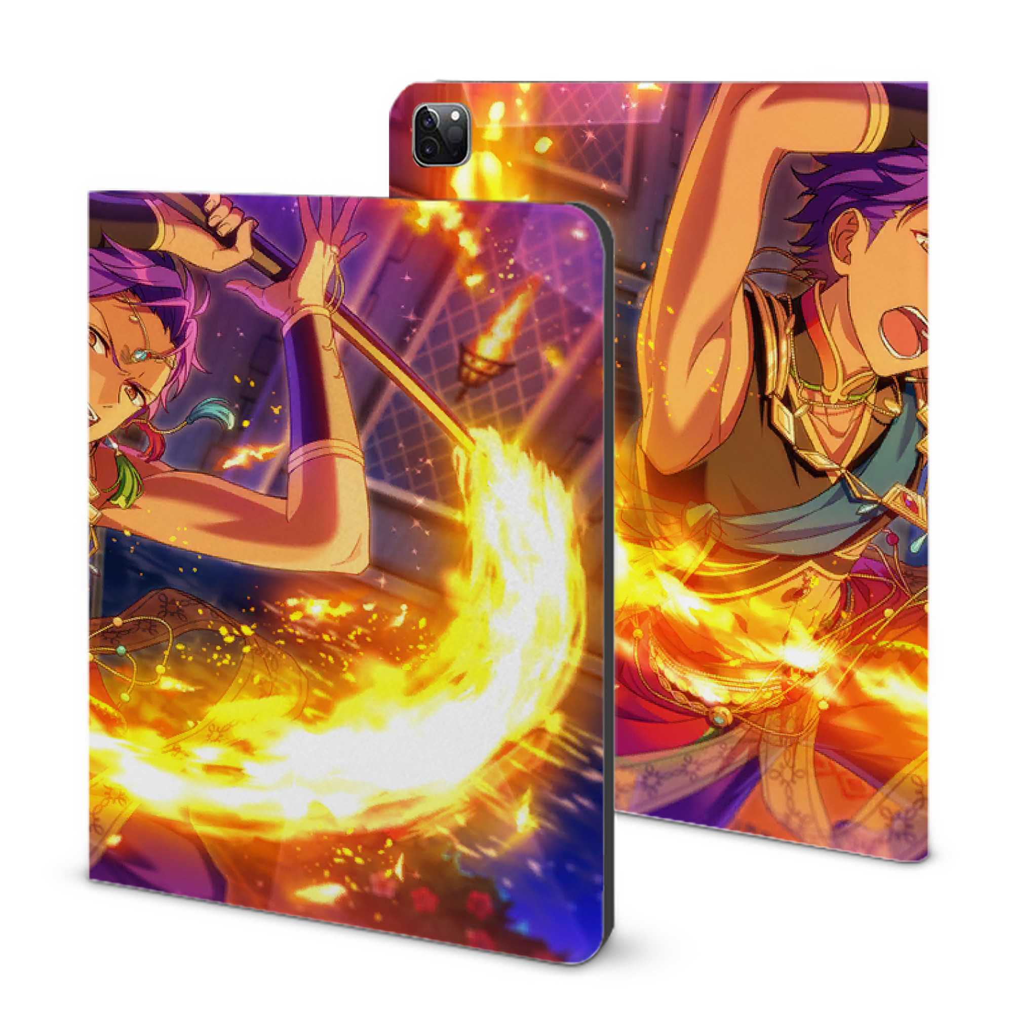 （画像用） あんさんぶるスターズ! Ensemble Stars IPad ケース ブック型 PUレザー TPU 耐衝撃 軽量 薄型 ペン収納なし 全面保護 IPad 各モデル対応